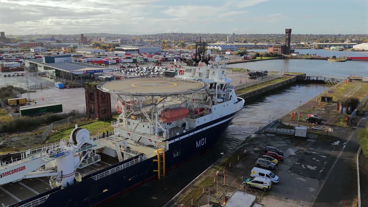 New Royal Navy ship HMS Stirling Castle sails f...