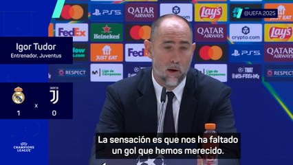 Igor Tudor defiende a su equipo en la derrota: Cree que se merecían marcar