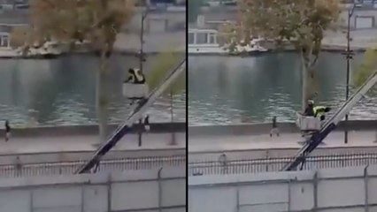 Nuevo vídeo del robo en el Louvre de los ladrones huyendo tras hacerse con las joyas