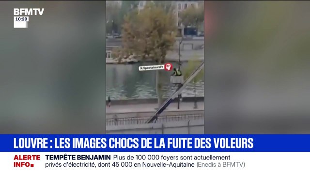 Cambriolage au Louvre: de nouvelles images des suspects quittant le musée à bord du monte-charge