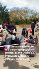 Évacuation des migrants du parc de Maurepas à Rennes