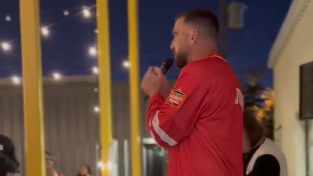 Travis Kelce tonight at his annual Celebrity Challenge