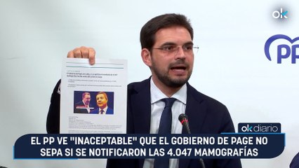 El PP ve "inaceptable" que el Gobierno de Page no sepa si se notificaron las 4.047 mamografías
