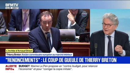 Suspension de la réforme des retraites: "On vit une période de renoncements", estime Thierry Breton, ancien commissaire européen au marché intérieur