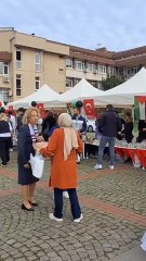 Sinop'ta minik yüreklerden Gazze'ye destek