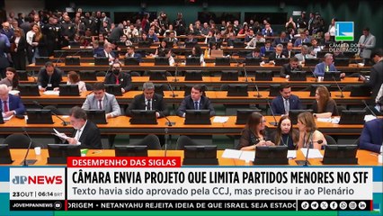 Câmara envia ao Senado projeto que restringe ações de partidos menores no STF