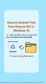 How to Recover Deleted Files from Recycle Bin in Windows 10