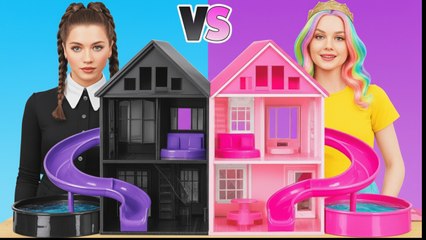 Meilleure transformation de chambre : Défi de décoration DIY Noir contre Rose par 123GO!