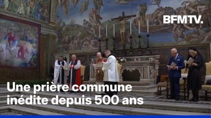 Les images de Charles III aux côté du pape Léon XIV lors d’une prière historique au Vatican