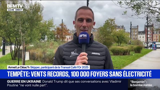 On est rassurés que la tempête passe en ce moment : le témoignage d'Armel Le Cléac'h avant le début de la Transat Café l'Or