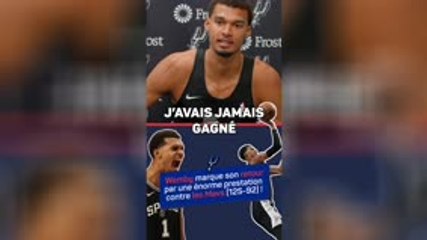 Spurs - Wembanyama : "C’était important de mettre les points sur les i"