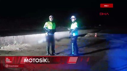 Manisa'da toprak yığınına çarpıp kanala savrulan motosikletin sürücüsü öldü