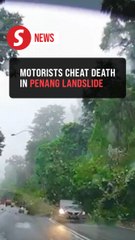 Dashcam captures dramatic Balik Pulau landslide, forces major road closure