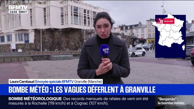 Tempête Benjamin: des rafales de vent à plus de 100km/h relevées en début d'après-midi à Granville
