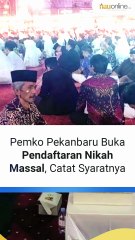 Pemko Pekanbaru Buka Pendaftaran Nikah Massal, Catat Syaratnya