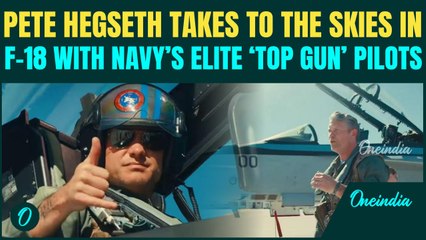 Trump’s War Sect. Pete Hegseth Soars Through Skies in Adrenaline-Fueled ‘Top Gun’ Fighter Jet Ride