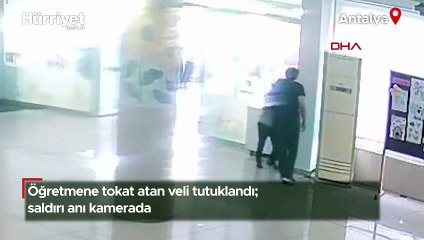 Öğretmene tokat atan veli tutuklandı; saldırı anı kamerada