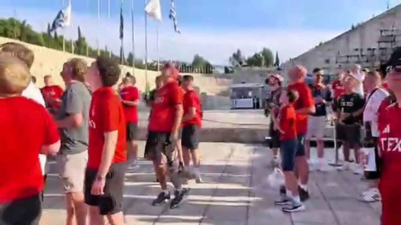 Aberdeen fans in Athens