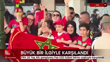FIFA 20 Yaş Altı Dünya Kupası şampiyonu Fas U20 futbol takımı Rabat’ta coşkuyla karşılandı