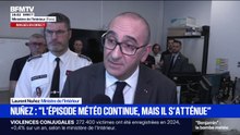 Tempête Benjamin: "Les choses s'améliorent, mais on reste vigilant, parce que l'épisode n'est pas terminé", affirme Laurent Nuñez