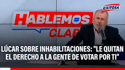 Nicolás Lúcar sobre inhabilitaciones: "Le quitan el derecho a la gente de votar por ti porque si participas les ganes"