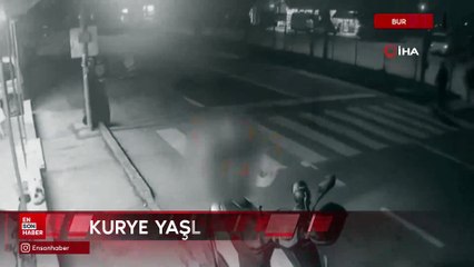 Bursa'da kuryenin çarptığı adam kanlar içinde yere yığıldı