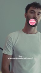 She knows EXACTLY where to hit him...