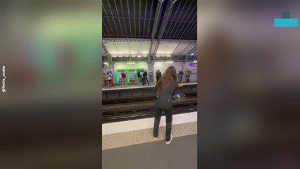 Tennis Match Across Metro Track Stuns Commuters