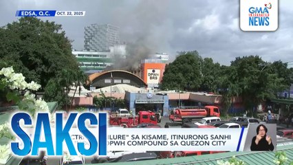 "Electrical failure" sa kisame, itinurong sanhi ng sunog sa DPWH compound sa Quezon City | Saksi
