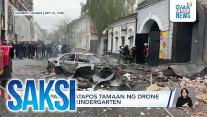Isa patay matapos tamaan ng drone ang isang kindergarten | Saksi