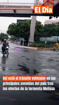 Así está el tránsito vehicular en las principales avenidas del país tras los efectos de la tormenta Melissa