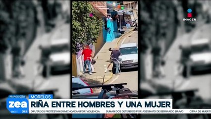 Se desata riña entre tres hombres y una mujer en Cuernavaca, Morelos