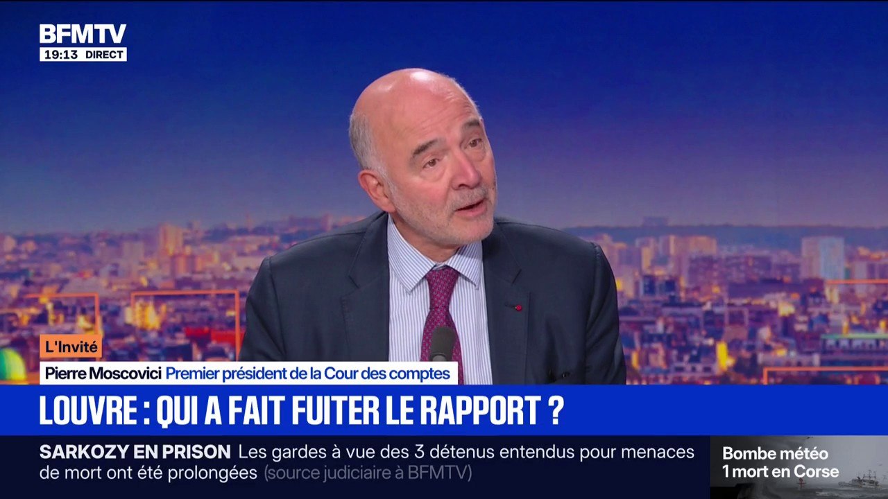 Rapport sur la sécurité du Louvre: "La fuite ne vient pas de la Cour des comptes", affirme Pierre Moscovici