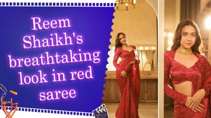 Reem Shaikh stuns in red saree, fans flooding the comment section with compliments!