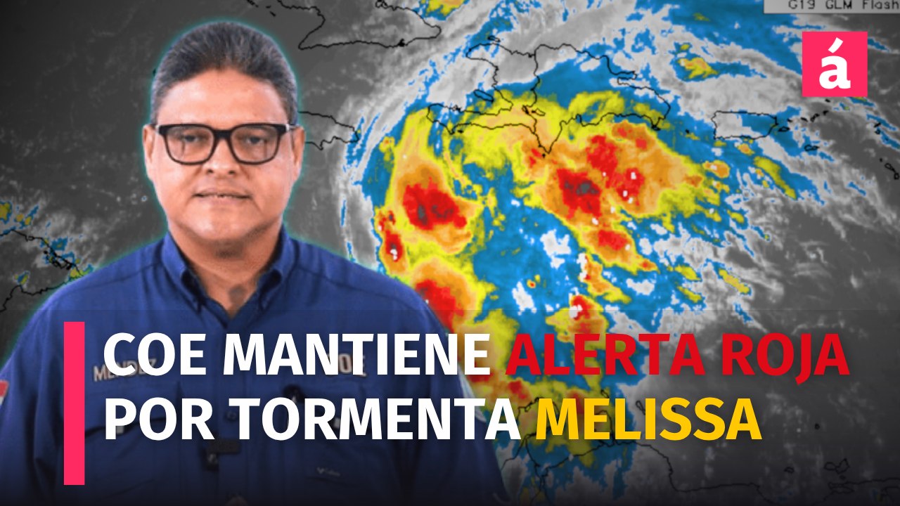 Tormenta Melissa podría duplicar la lluvia sobre República Dominicana, COE mantiene ALERTA ROJA en varias provincias