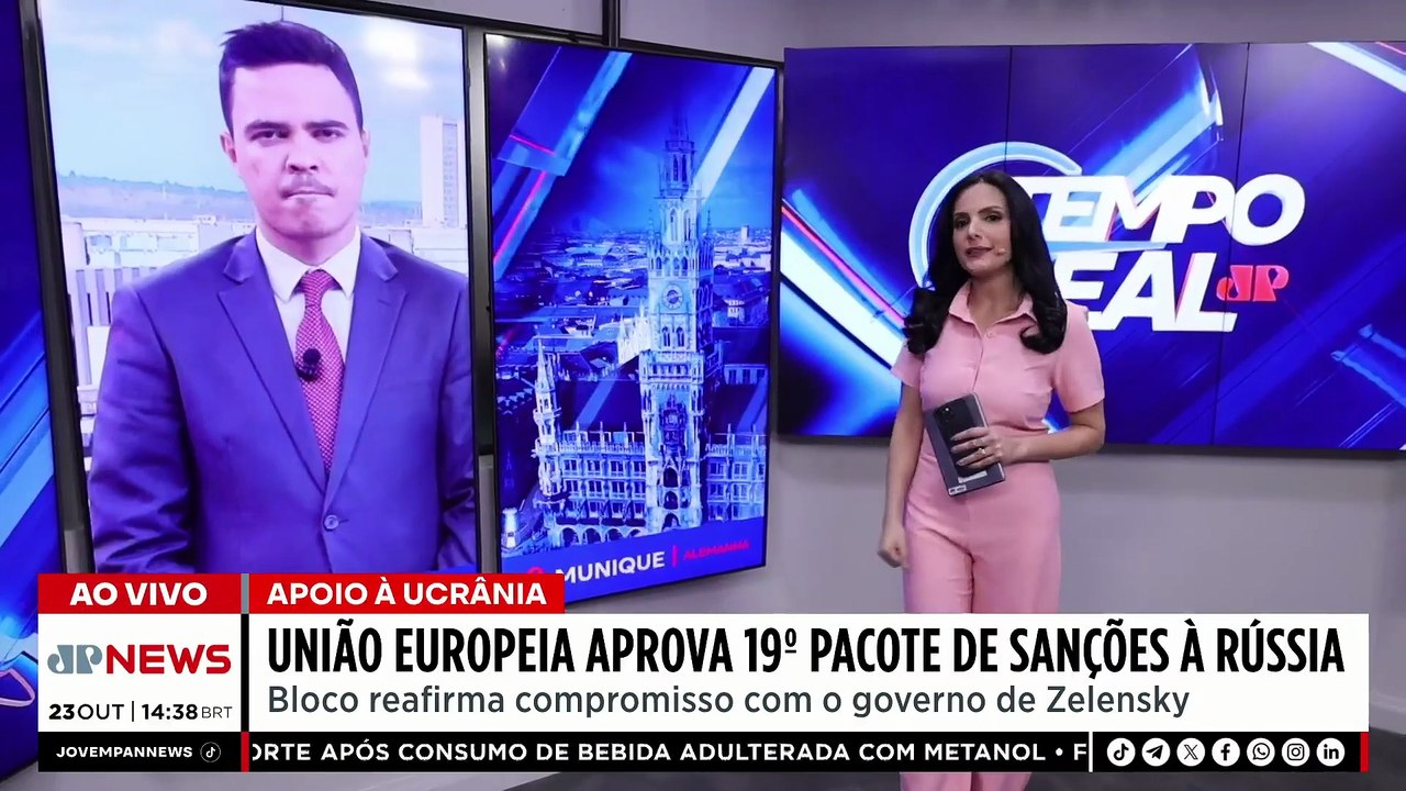 União Europeia aprova 19° pacote de sanções contra Rússia e volta apoiar Ucrânia