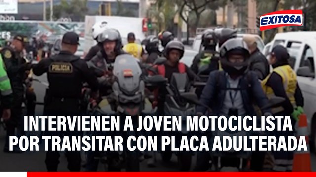 Miraflores: Intervienen a joven motociclista por transitar con placa adulterada