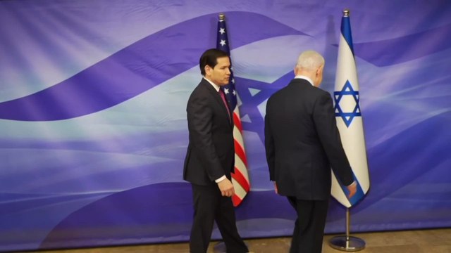 Rubio and Netanyahu Meet Briefly to Push Trump Peace Deal — Press Not Allowed Questions