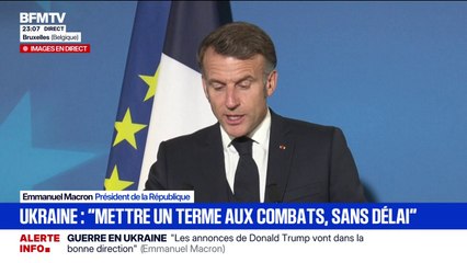 Guerre en Ukraine: Emmanuel Macron affirme la "nécessité d'exercer une pression maximale sur la Russie à travers les sanctions"