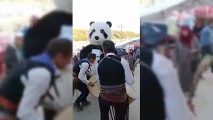 Davul zurna çalınca o bile dayanamadı