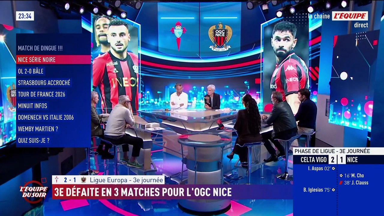 La série noire en Ligue Europa continue pour Nice, battu chez le Celta Vigo - Foot - Ligue Europa - Nice
