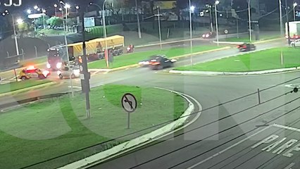 PM flagra "ao vivo" acidente de trânsito no Trevo da Portal; Veja o vídeo