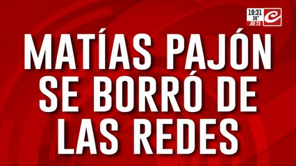 Matías Pajón se borro de las redes