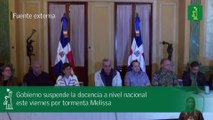 Gobierno suspende la docencia a nivel nacional este viernes por tormenta Melissa