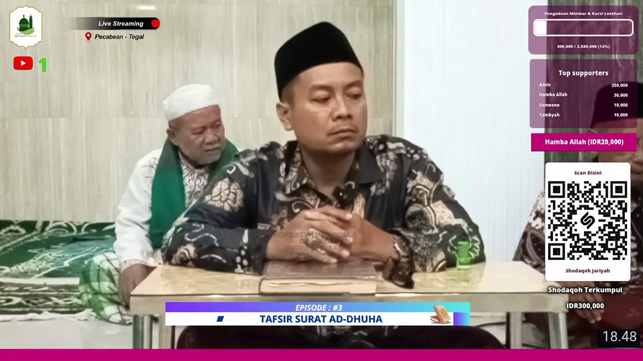 [ LIVE ] Eps. #3 - TAFSIR SURAT AD-DHUHA _ Musholla Riyadlul Jinaan - Pecabean