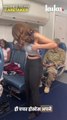 Why was the girl taking off her clothes in the airplane?