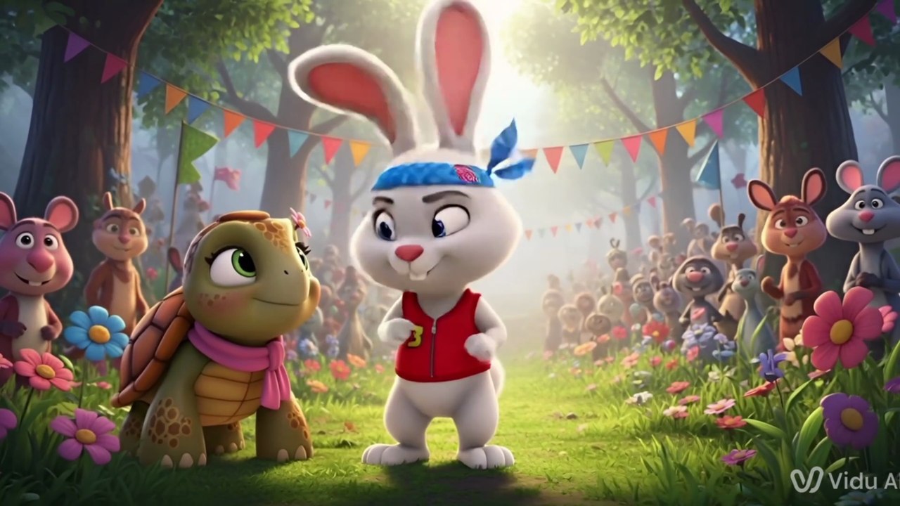 قصة السلحفاة والأرنب 🐢🐇 | قصة عن الصبر للأطفال — تعليم المثابرة بطريقة مرحة!