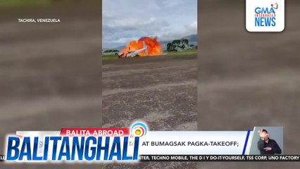 Eroplano, bumaligtad at bumagsak pagka-takeoff; 2 patay | Balitanghali