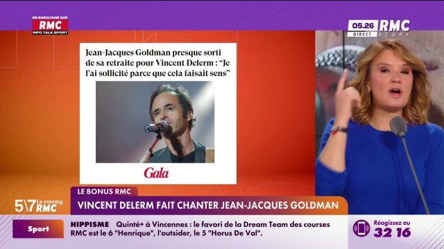 Le bonus RMC : Vincent Delerm fait chanter Jean-Jacques Goldman - 24/10