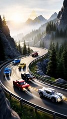 Classic LEGO Cars Racing Through the Mountains 🏁🔥